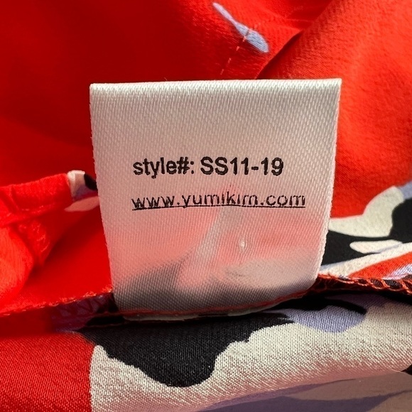 Yumi Kim Silk Floral Top Red Size S - Picture 6 of 9